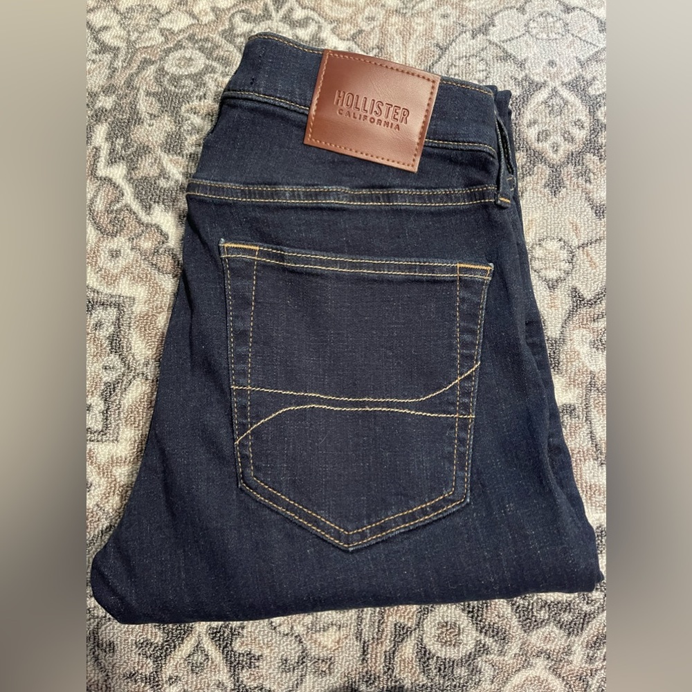 Hollister Jeans (Mens) 32x32 dark wash straight leg skinny